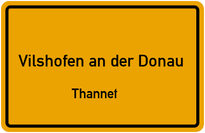 Straßenverzeichnis Vilshofen an der Donau Thannet