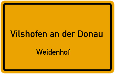 Straßenverzeichnis Vilshofen an der Donau Weidenhof