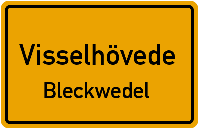 Ortsschild Visselhövede Bleckwedel