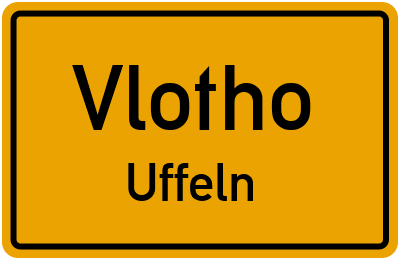 Ortsschild Vlotho Uffeln