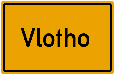 Ortsschild von Stadt Vlotho in Nordrhein-Westfalen