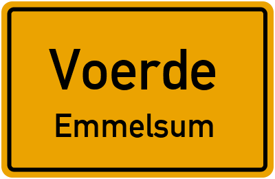 Straßenverzeichnis Voerde Emmelsum
