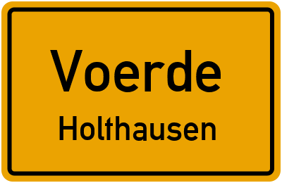 Straßenverzeichnis Voerde Holthausen
