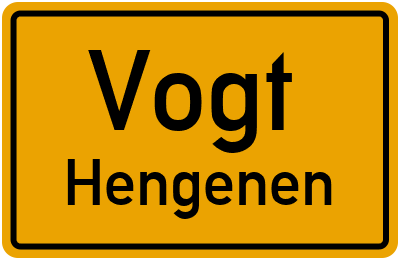 Straßenverzeichnis Vogt Hengenen