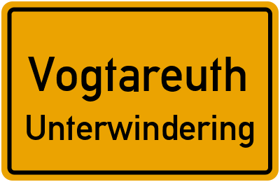 Ortsschild Vogtareuth Unterwindering