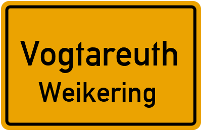 Ortsschild Vogtareuth Weikering
