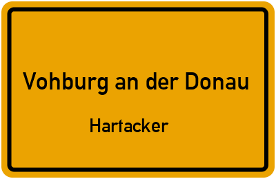 Straßenverzeichnis Vohburg an der Donau Hartacker