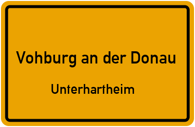 Straßenverzeichnis Vohburg an der Donau Unterhartheim