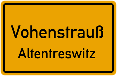 Straßenverzeichnis Vohenstrauß Altentreswitz