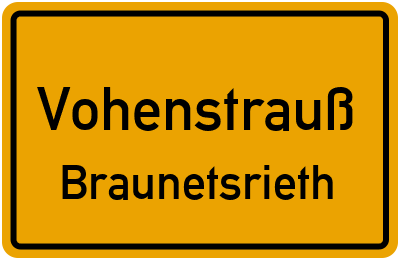 Straßenverzeichnis Vohenstrauß Braunetsrieth