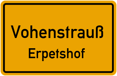Straßenverzeichnis Vohenstrauß Erpetshof
