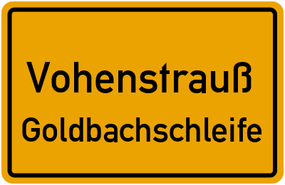 Straßenverzeichnis Vohenstrauß Goldbachschleife