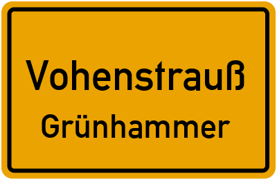Straßenverzeichnis Vohenstrauß Grünhammer