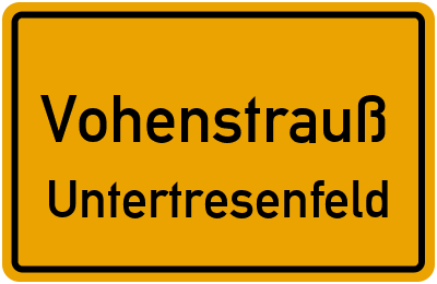 Straßenverzeichnis Vohenstrauß Untertresenfeld