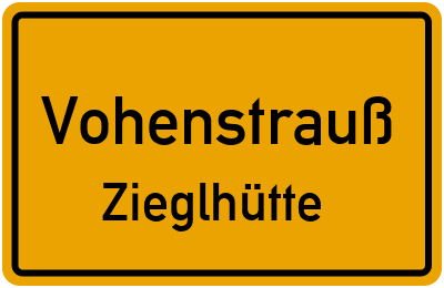 Straßenverzeichnis Vohenstrauß Zieglhütte