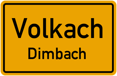 Ortsschild Volkach Dimbach