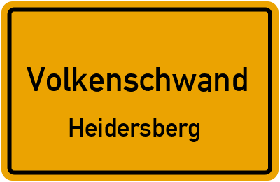 Straßenverzeichnis Volkenschwand Heidersberg