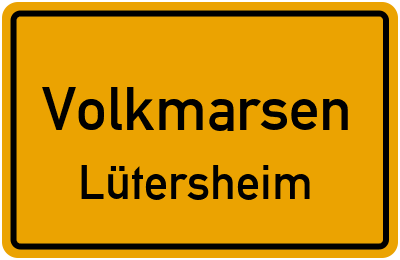 Ortsschild Volkmarsen Lütersheim