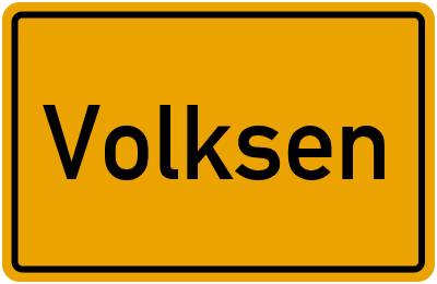 Ortsschild von Volksen in Niedersachsen