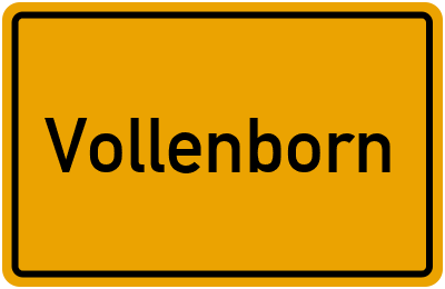 Ortsschild von Gemeinde Vollenborn in Thüringen