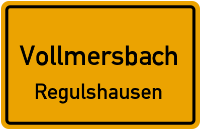 Straßenverzeichnis Vollmersbach Regulshausen