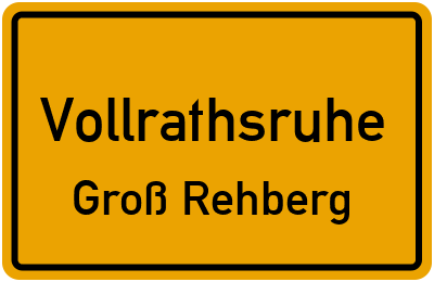 Straßenverzeichnis Vollrathsruhe Groß Rehberg