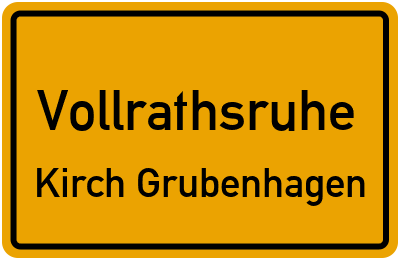 Straßenverzeichnis Vollrathsruhe Kirch Grubenhagen