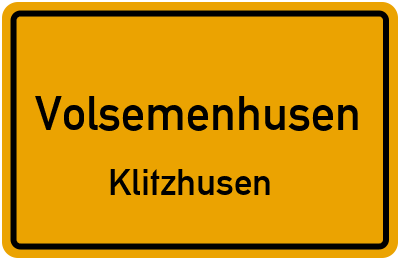Straßenverzeichnis Volsemenhusen Klitzhusen