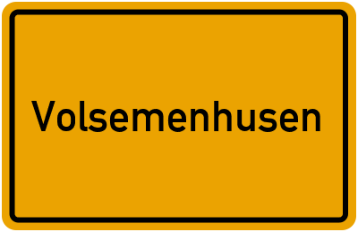 Ortsschild von Gemeinde Volsemenhusen in Schleswig-Holstein