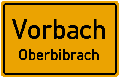 Straßenverzeichnis Vorbach Oberbibrach