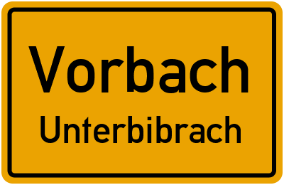 Straßenverzeichnis Vorbach Unterbibrach