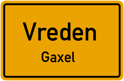Straßenverzeichnis Vreden Gaxel