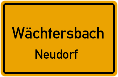 Ortsschild Wächtersbach Neudorf