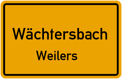 Ortsschild Wächtersbach Weilers