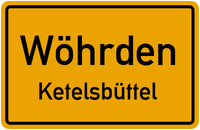 Ortsschild Wöhrden Ketelsbüttel