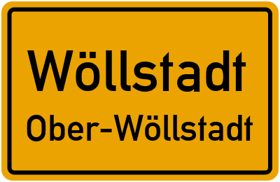 Ortsschild Wöllstadt Ober-Wöllstadt