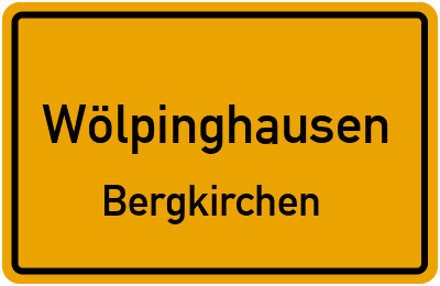 Ortsschild Wölpinghausen Bergkirchen