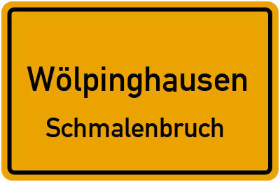 Straßenverzeichnis Wölpinghausen Schmalenbruch