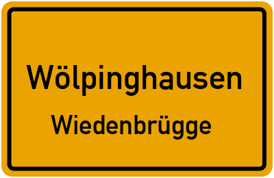 Ortsschild Wölpinghausen Wiedenbrügge