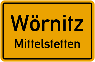 Ortsschild Wörnitz Mittelstetten