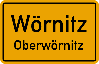 Ortsschild Wörnitz Oberwörnitz