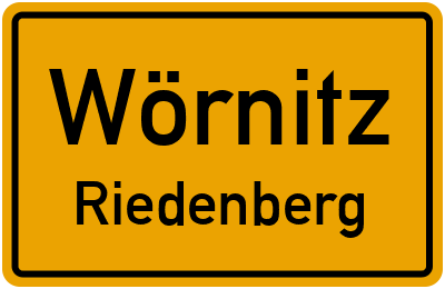 Ortsschild Wörnitz Riedenberg
