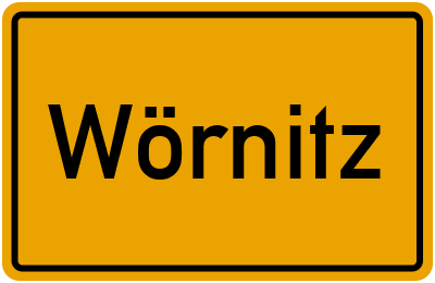 Ortsschild von Wörnitz in Bayern