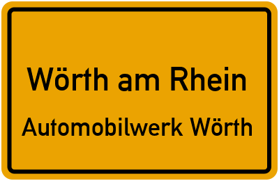 Straßenverzeichnis Wörth am Rhein Automobilwerk Wörth
