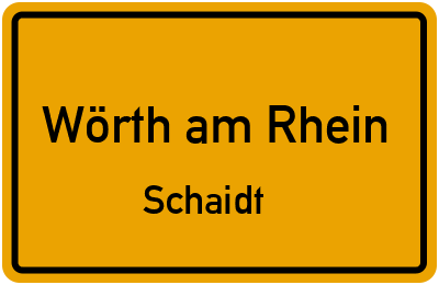 Straßenverzeichnis Wörth am Rhein Schaidt