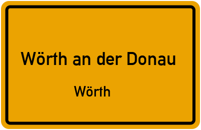 Straßenverzeichnis Wörth an der Donau Wörth