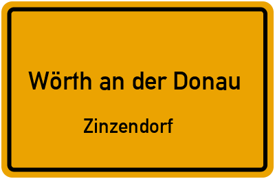 Straßenverzeichnis Wörth an der Donau Zinzendorf