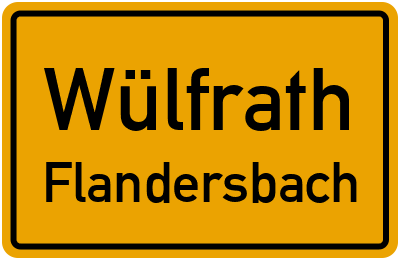 Straßenverzeichnis Wülfrath Flandersbach