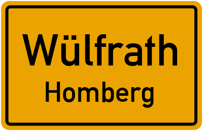 Straßenverzeichnis Wülfrath Homberg