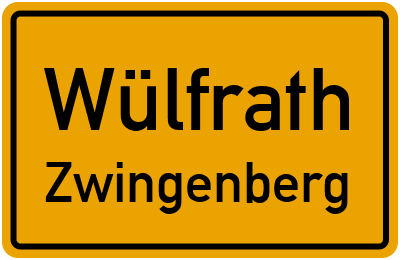 Straßenverzeichnis Wülfrath Zwingenberg